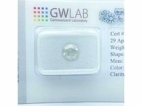 Diamant 1,01 crt. naturel kleur f - afbeelding 2 van  5