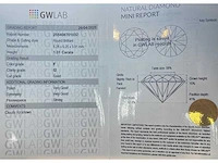 Diamant 1,01 crt. naturel kleur f - afbeelding 3 van  5
