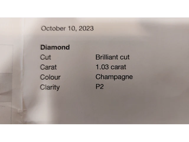 Diamant 1.03 carat - afbeelding 2 van  2