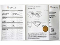 Diamant 1,06 crt. naturel met certificaat - afbeelding 3 van  8
