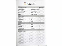 Diamant 1,06 crt. naturel met certificaat - afbeelding 8 van  8