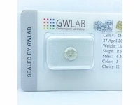 Diamant 1,08 crt. naturel kleur j - afbeelding 3 van  5