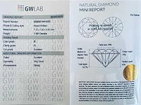 Diamant 1,40 crt. naturel kleur d - afbeelding 2 van  5