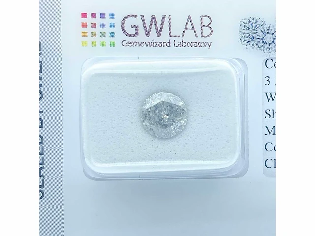Diamant 1,49 crt. naturel kleur f - afbeelding 3 van  5