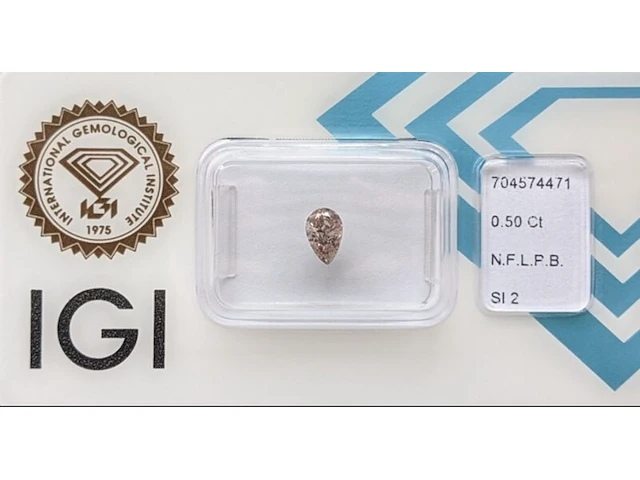 Diamant light pinkish - 0.5ct (igi gecertificeerd) - afbeelding 2 van  6