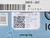 Diamant light pinkish - 0.5ct (igi gecertificeerd) - afbeelding 3 van  6