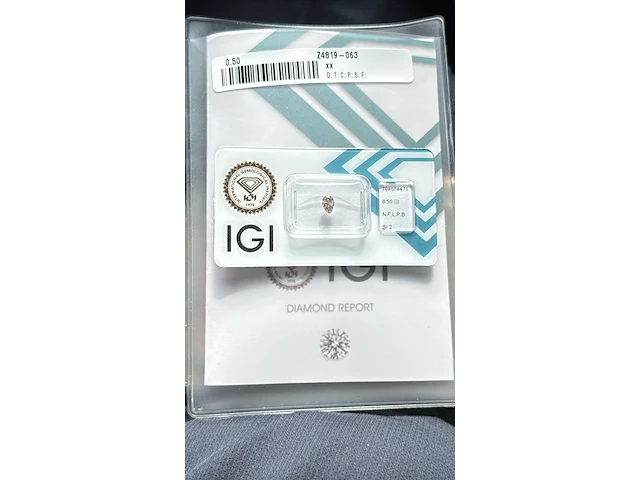 Diamant light pinkish - 0.5ct (igi gecertificeerd) - afbeelding 4 van  6