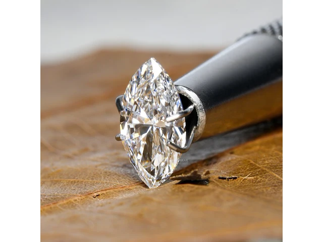 Diamant marcquise brilliant - 1.06ct ( igi gecertificeerd ) - afbeelding 2 van  4