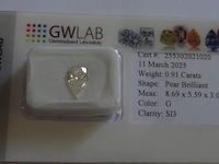 Diamant, natuurlijke diamant 0.91 ct - afbeelding 3 van  4