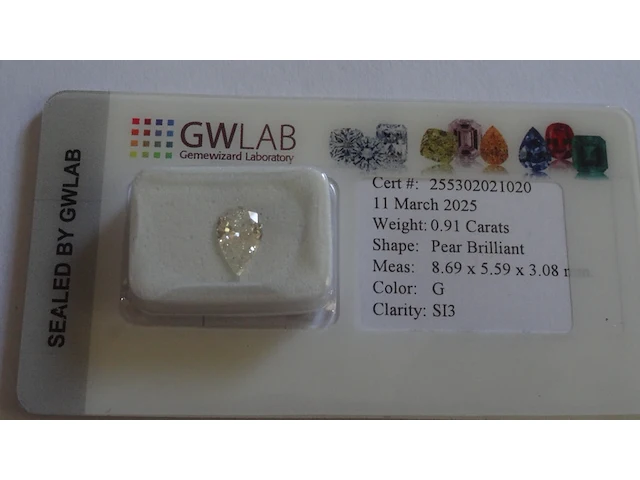 Diamant, natuurlijke diamant 0.91 ct - afbeelding 4 van  4