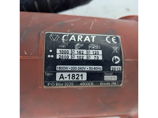 Diamantboormachine - 75mm - 230v, carat, a1821n, 2013 - afbeelding 5 van  6