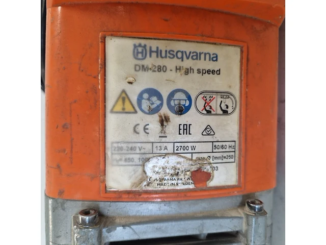Diamantboormachine 250mm 230v ~, husqvarna, dm280, 2017 - afbeelding 5 van  5