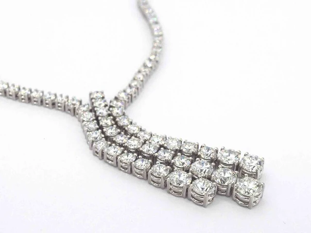 Diamanten collier met 7.50 carat aan zeer hoge kwaliteit briljanten - afbeelding 12 van  12