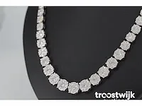 Diamanten collier met 800 briljant geslepen diamanten 12.00 carat - afbeelding 3 van  5