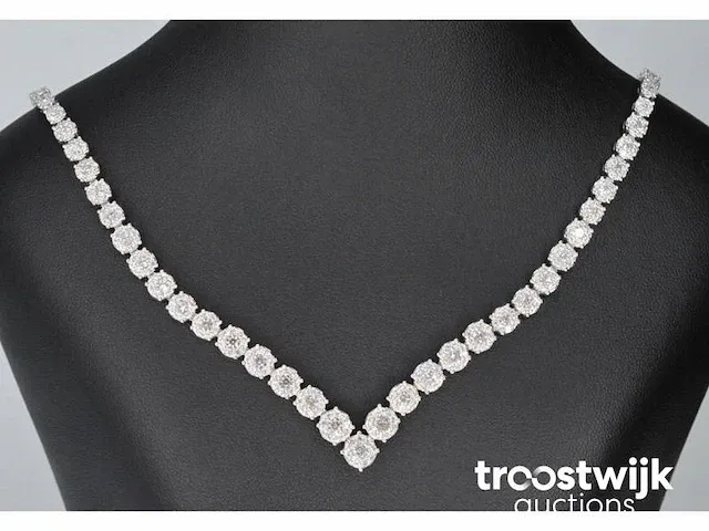 Diamanten collier met 850 briljant geslepen diamanten 8.00 carat - afbeelding 1 van  8