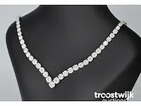 Diamanten collier met 850 briljant geslepen diamanten 8.00 carat - afbeelding 2 van  8