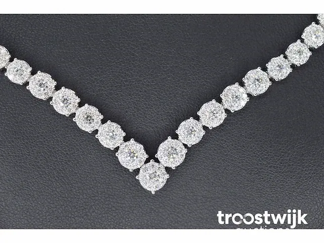 Diamanten collier met 850 briljant geslepen diamanten 8.00 carat - afbeelding 4 van  8