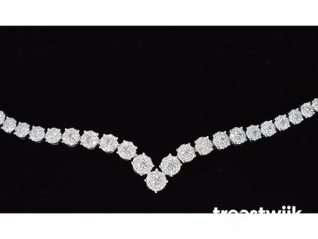 Diamanten collier met 850 briljant geslepen diamanten 8.00 carat - afbeelding 6 van  8