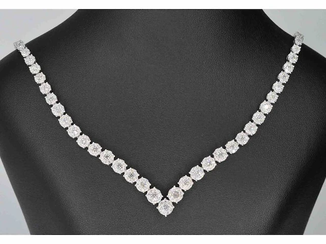 Diamanten collier met 850 briljant geslepen diamanten 8.00 carat - afbeelding 1 van  8