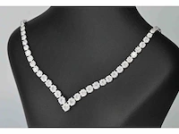 Diamanten collier met 850 briljant geslepen diamanten 8.00 carat - afbeelding 2 van  8