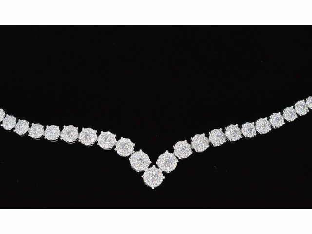 Diamanten collier met 850 briljant geslepen diamanten 8.00 carat - afbeelding 6 van  8