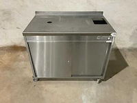 Diamond - mc-03 bret/mrx - mobiele rvs crepe tafel - afbeelding 2 van  7
