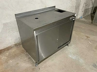 Diamond - mc-03 bret/mrx - mobiele rvs crepe tafel - afbeelding 3 van  7