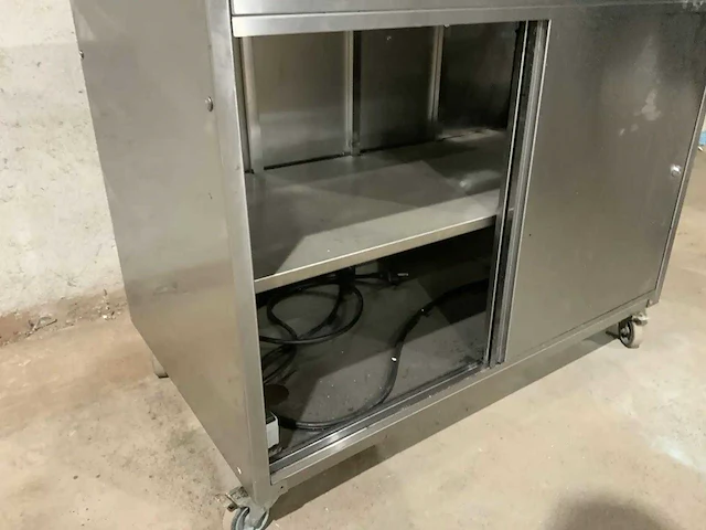 Diamond - mc-03 bret/mrx - mobiele rvs crepe tafel - afbeelding 5 van  7