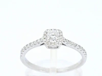 Diamond point - witgouden ring met diamanten - hearts and arrows - afbeelding 1 van  11