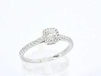 Diamond point - witgouden ring met diamanten - hearts and arrows - afbeelding 4 van  11
