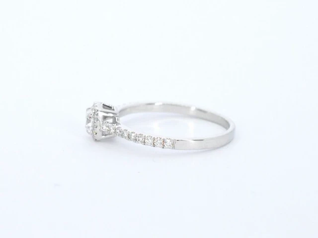 Diamond point - witgouden ring met diamanten - hearts and arrows - afbeelding 5 van  11
