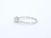 Diamond point - witgouden ring met diamanten - hearts and arrows - afbeelding 5 van  11