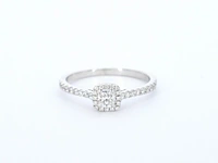 Diamond point - witgouden ring met diamanten - hearts and arrows - afbeelding 6 van  11