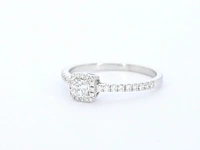 Diamond point - witgouden ring met diamanten - hearts and arrows - afbeelding 8 van  11