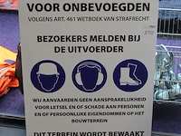 Dibond waarschuwingsbord 72 x 96 cm - afbeelding 2 van  2