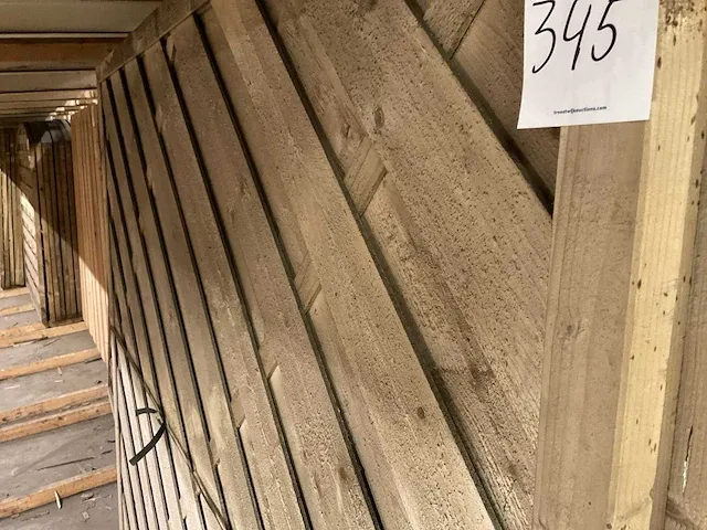 Dichte diagonaal 180x180 hout schutting (17x) - afbeelding 2 van  3