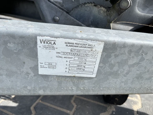 Dichte geremde aanhanger wiola - afbeelding 8 van  16
