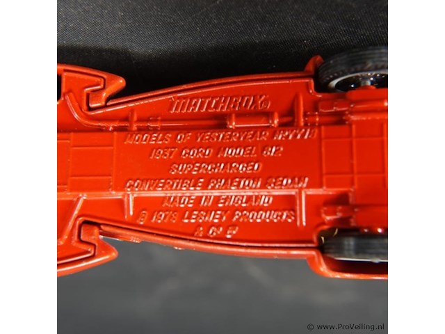Die-cast schaalmodel matchbox/lesney 1937 cord model 812 - afbeelding 3 van  3