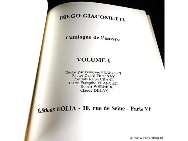 Diego giacometti. catalogue de l'ouvre - afbeelding 2 van  5