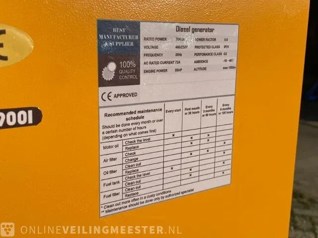 Diesel generator stahltech, 70kva, bouwjaar 2022 - afbeelding 9 van  11