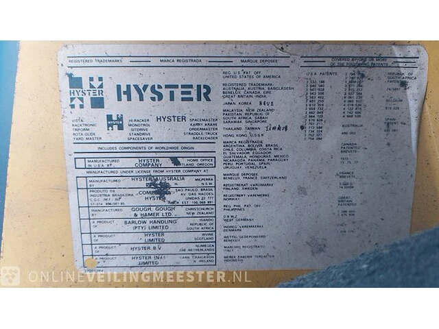 Diesel heftruck hyster, hx.00xl, bouwjaar 1992 - afbeelding 26 van  32
