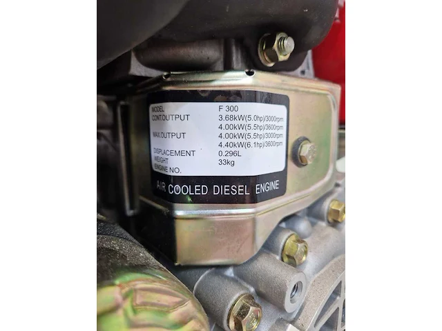 Diesel motor 4kw elektrische start yanmar l48 imitatie, rood - afbeelding 7 van  9