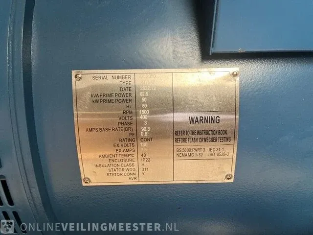 Dieselgenerator, noodstroomaggregaat 70kva metallo, bouwjaar 2023 - afbeelding 13 van  27