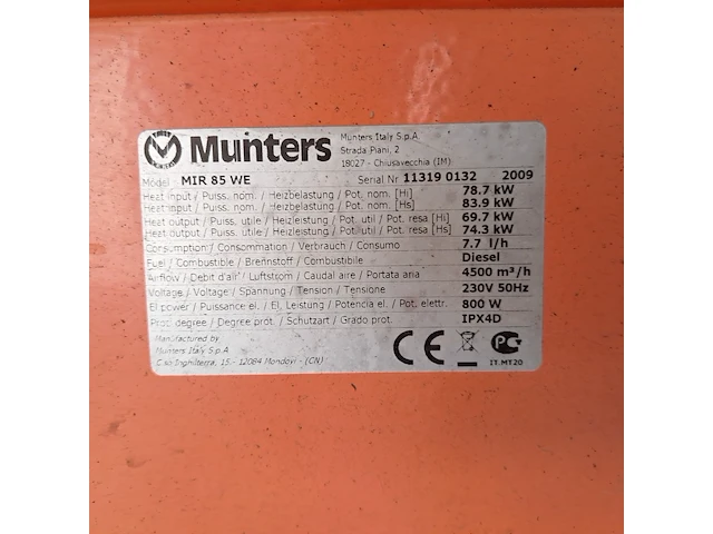 Dieselheater 81kw 230v, 2009 - afbeelding 9 van  9