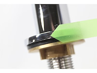 Differnz cleo fonteinset wasbak beton donkergrijs rechte kraan chroom standaard greep 31.5 x 31.5 x 10 cm - afbeelding 2 van  2