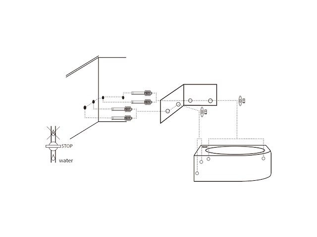 Differnz cleo hoekfontein wit 30x30x10 cm - afbeelding 2 van  5