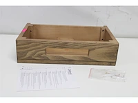 Differnz fonteinblad met uitsparing voor handdoek 40 x 25 x 10 cm bruin eiken - afbeelding 2 van  3
