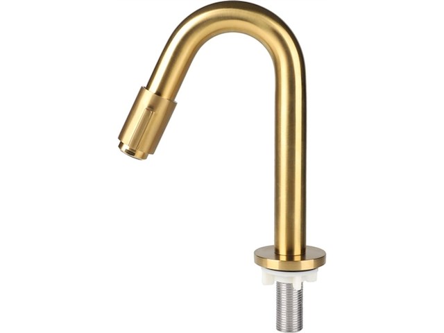 Differnz fonteinkraan gebogen 19cm mat goud - afbeelding 1 van  1