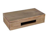 Differnz fonteinplank 40x25x10cm rechthoek met handdoekhouder bruin eiken - afbeelding 1 van  3