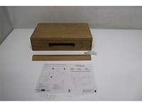 Differnz fonteinplank 40x25x10cm rechthoek met handdoekhouder eiken - afbeelding 2 van  2